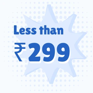 Less than ₹299